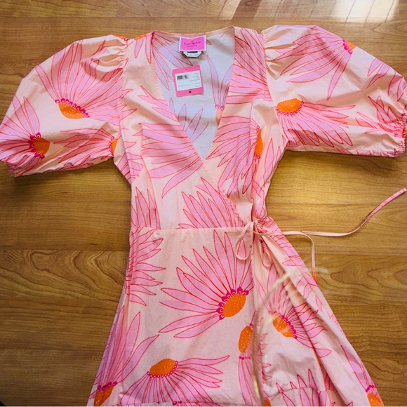 Kate Spade Women’s Falling Flowers Pattern Wrap Vneck Dress Size 2 NWT - Picture 5 of 12